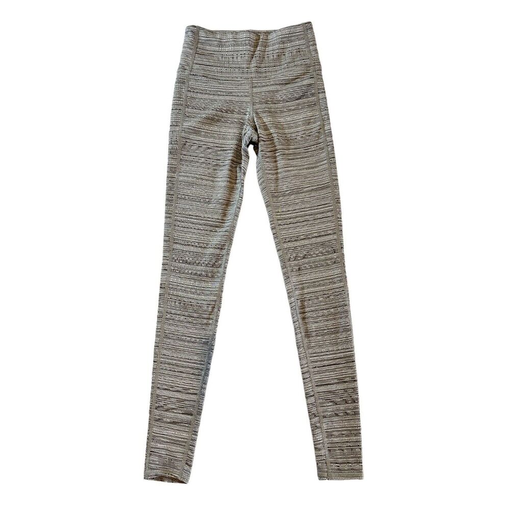 Athleta Women's XXS High Rise Chaturanga Tight in Gray Jaquard with 28" Inseam